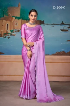 Suma 206 Series Satin Chiffon Festive Wear Saree