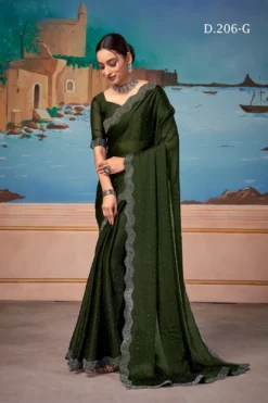 Suma 206 Series Satin Chiffon Festive Wear Saree