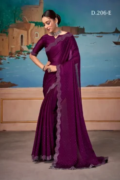 Suma 206 Series Satin Chiffon Festive Wear Saree