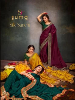 Suma Designer Silk Sanchi Saree Wholesale