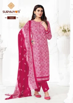 Suryajyoti Pehnava Vol 7 Ready Made Cotton Battik Printed Dress