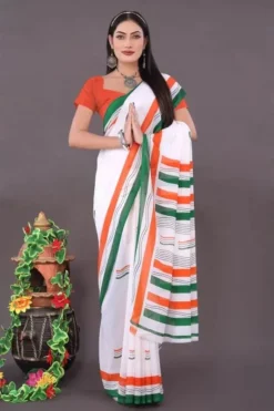 Tiranga Saree for Independence Day Digital Print