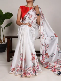 Women 7028 Satin Silk Saree Wholesale