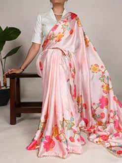 Women 7028 Satin Silk Saree Wholesale