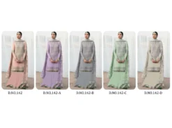 Zarin 142 Georgette Pakistani Dress Material With Embroidery Work