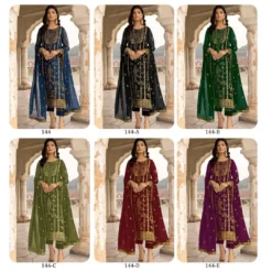 Zarin 144 Georgette Pakistani Suit Material