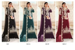 Zarin 145 Georgette Pakistani Dress Material With Embroidery Work
