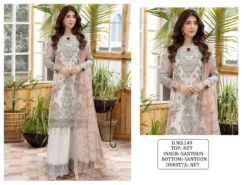 Zarin 149 Butterfly Net Pakistani Suit With Sequence Embroidery