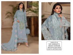 Zarin 155 Georgette Pakistani Dress Material With Embroidery Work