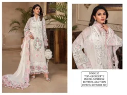 Zarin 155 Georgette Pakistani Dress Material With Embroidery Work