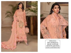 Zarin 155 Georgette Pakistani Dress Material With Embroidery Work