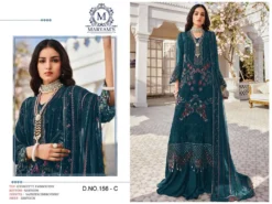 Zarin 156 Georgette Pakistani Long Dress With Embroidery Work