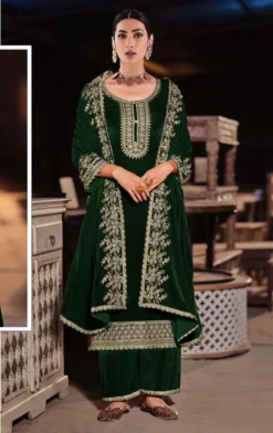 Zarin 160 Velvet Pakistani Suit Embroidery Work