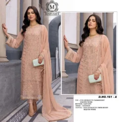 Zarin 161 Georgette Pakistani Dress Material With Embroidery Work