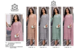 Zarin 161 Georgette Pakistani Dress Material With Embroidery Work