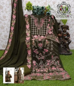 Zarin 162 Georgette Pakistani Dress Material With Embroidery Work