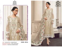 Zarin 163 Georgette Pakistani Dress Material With Embroidery Work