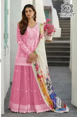 Zarin 176 Pakistani Dress Material With Embroidery Work