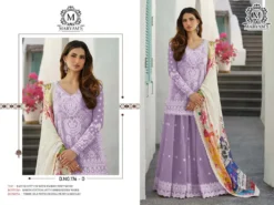 Zarin 176 Pakistani Dress Material With Embroidery Work