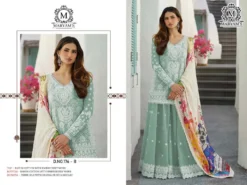 Zarin 176 Pakistani Dress Material With Embroidery Work