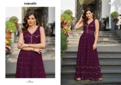 Zaveri Jump Suit Color Edition 2 Fancy Chinon Collection