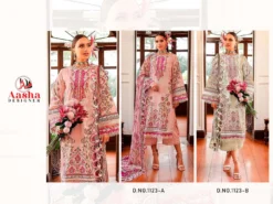 Aasha Queen Court Vol 9 Chiffon Dupatta Pakistani Suit