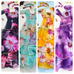 Alia 254 Organza Taby Silk Gown With Dupatta