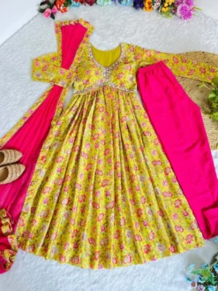 Alia 362 Heavy Readymade 3pcs Dress With Hand Work