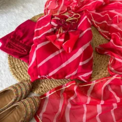 Alia 364 Organza Taby Silk Gown With Dupatta