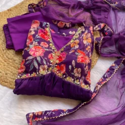 Alia Cut 329 Top Bottom With Dupatta Hand Work