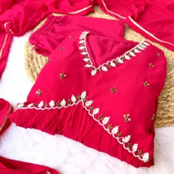 Alia Cut 353 Top Bottom With Dupatta Khatli Work Latest Collection