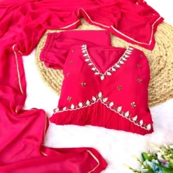 Alia Cut 353 Top Bottom With Dupatta Khatli Work Latest Collection