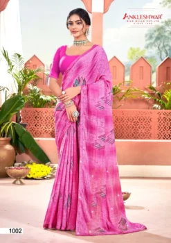 ANK Cheese Naan Zometo Saree With Swarovski Work