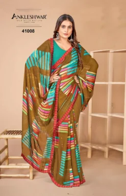 ANK Chulbul Georgette Flower Printed Saree