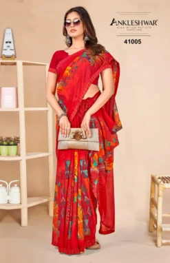 ANK Chulbul Georgette Flower Printed Saree