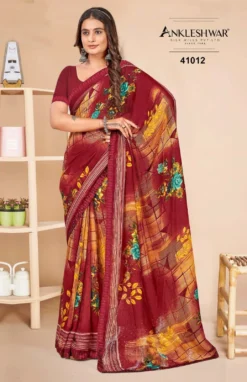 ANK Chulbul Georgette Flower Printed Saree