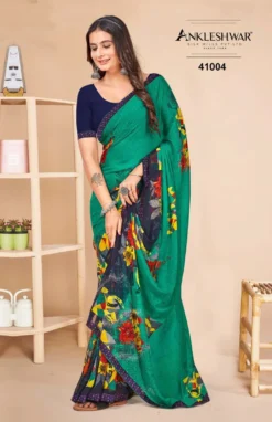 ANK Chulbul Georgette Flower Printed Saree