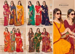 ANK Chulbul Georgette Flower Printed Saree