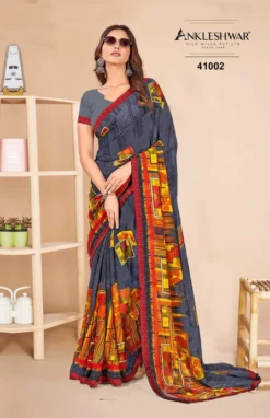 ANK Chulbul Georgette Flower Printed Saree