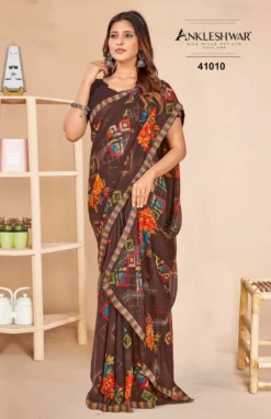 ANK Chulbul Georgette Flower Printed Saree