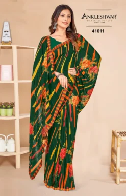 ANK Chulbul Georgette Flower Printed Saree