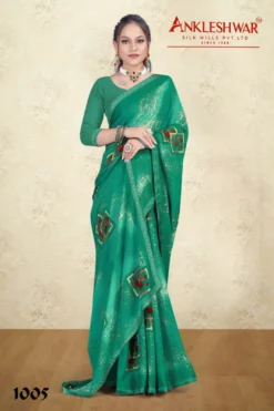 ANK Pragati Vol 01 Zometo Print With Full Saree Work Swarovski