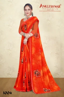 ANK Pragati Vol 01 Zometo Print With Full Saree Work Swarovski