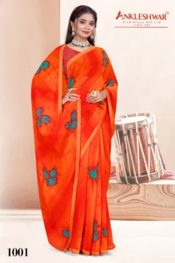 ANK Saarthak Vol 01 Georgette Saree With Swarovski Work