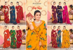ANK Sirf Tum Georgette Printed Saree Latest Collection 3