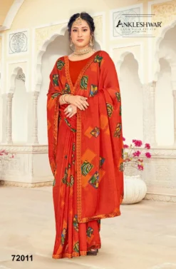 ANK Surprise Georgette Printed Saree Low Price New Design 15