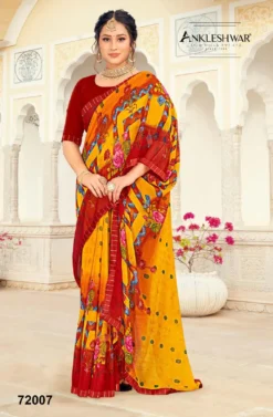 ANK Surprise Georgette Printed Saree Low Price New Design 15