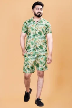 Baba 173 Men's Wear Leaf Printed Co Ord Set Collection