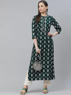 Beauty 1077 Rayon Foil Printed Plus Size Kurtis for Girls