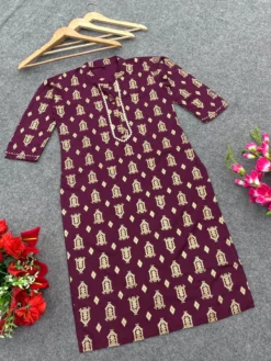 Beauty 1077 Rayon Foil Printed Plus Size Kurtis for Girls